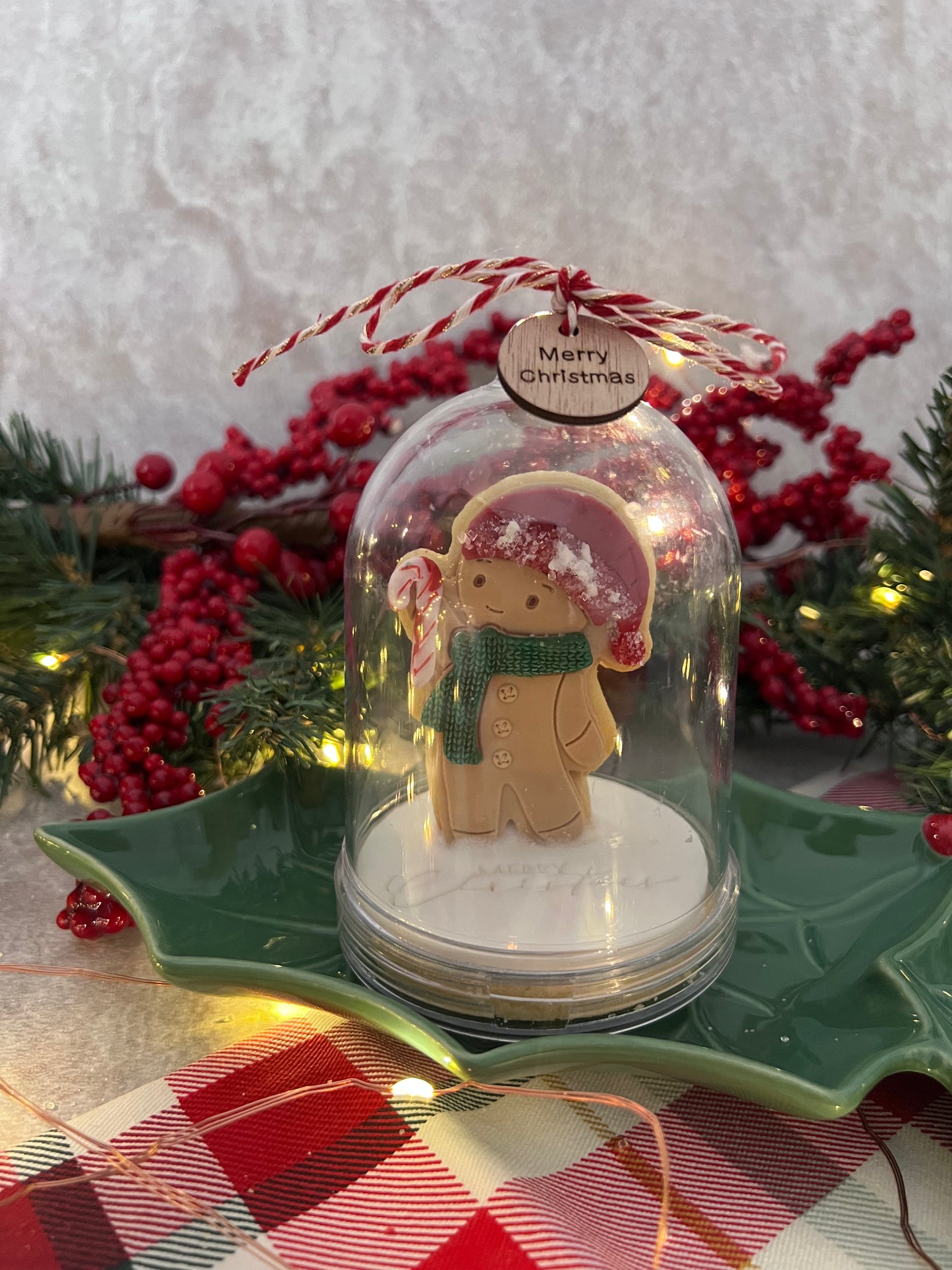 Gingerbread Man Dome Ornament