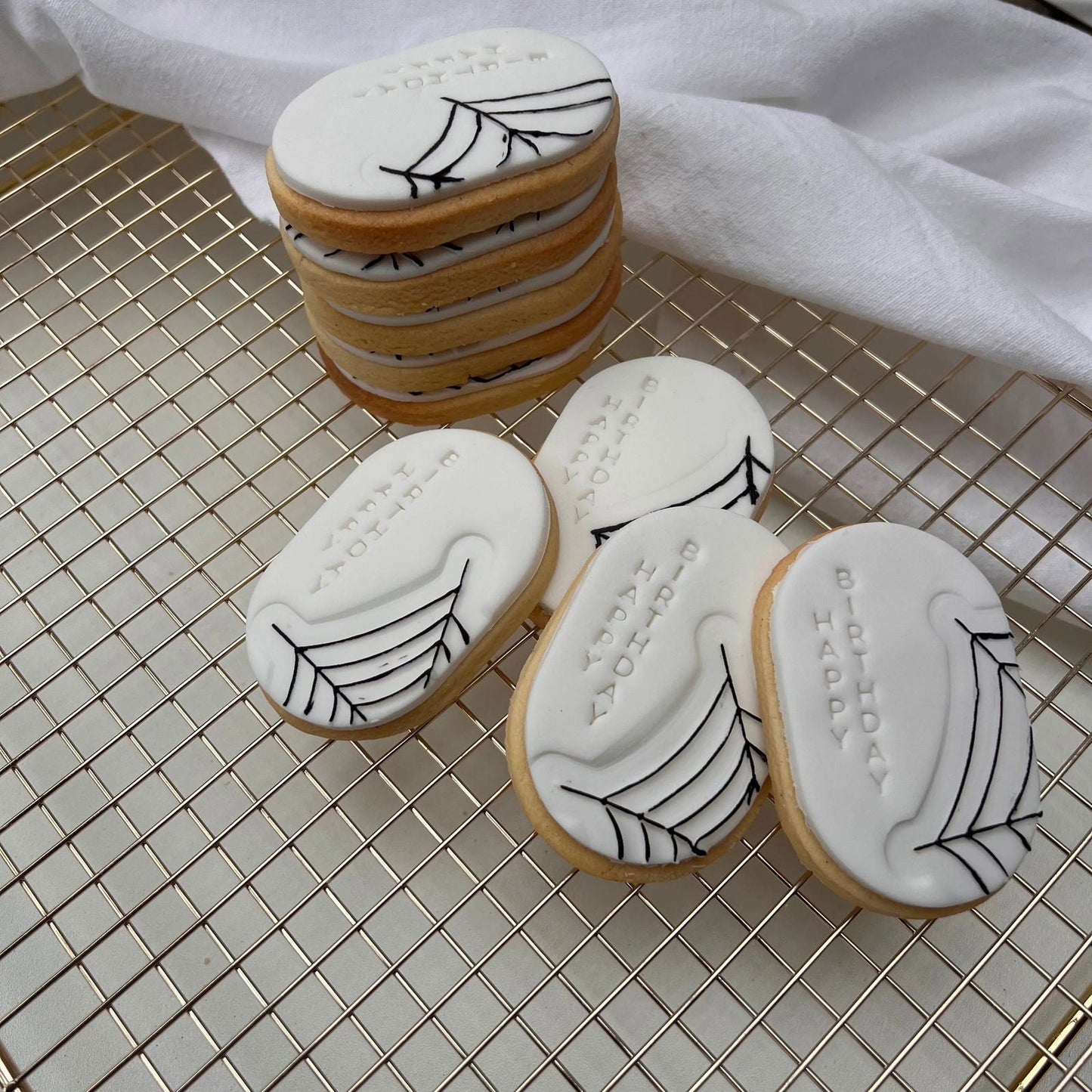 Minimalist Spider Webb Cookies - Bake Me Happy Sunshine Coast